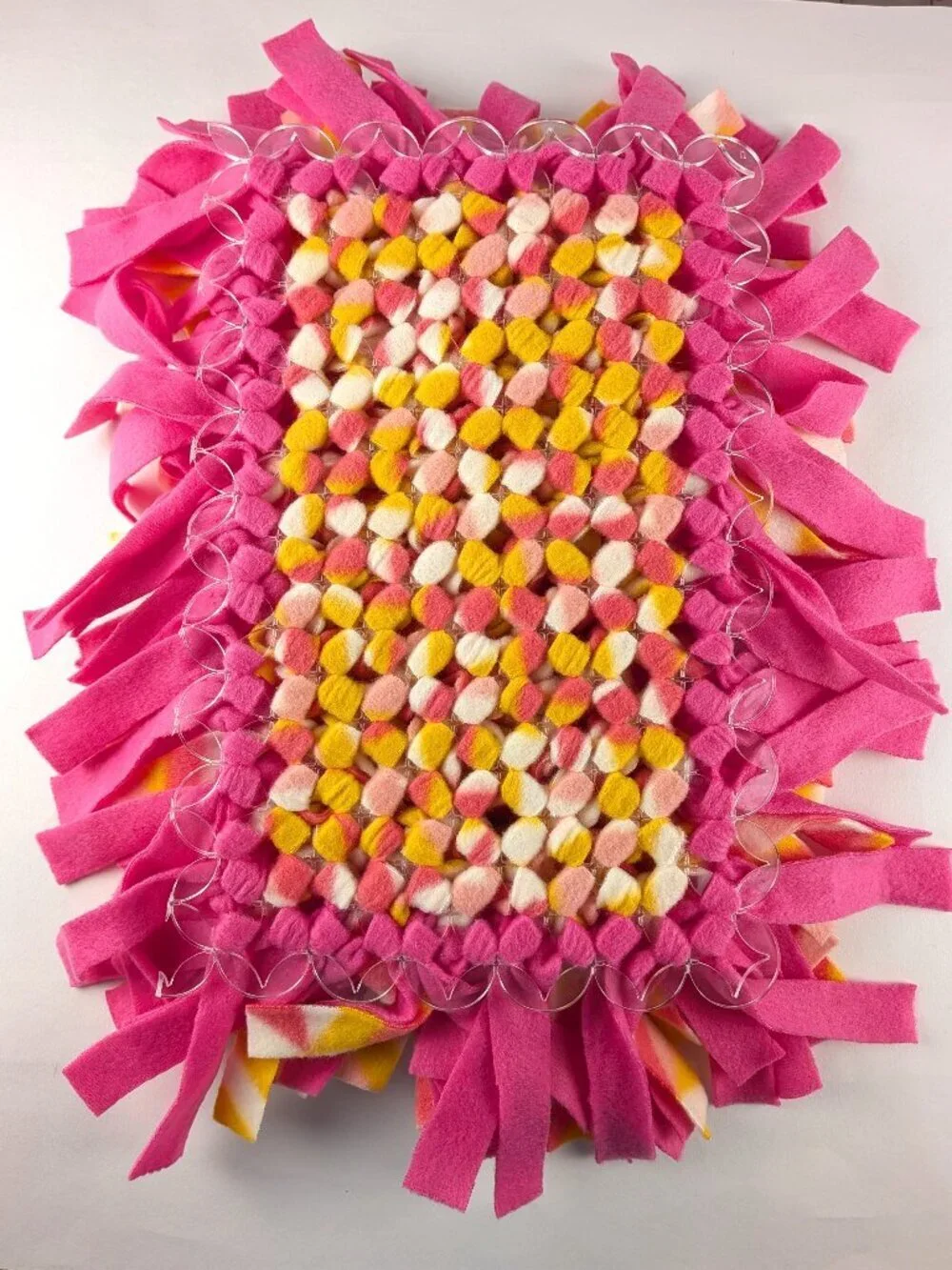 NEW Dog/Cat Snuffle Mat - Pink/Yellow #56